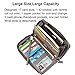 Lavemi Women's RFID Blocking 100% Leather Large Capacity Zip Around Wallet Phone Holder Clutch Travel Purse Wristlet(Large Size Gray)