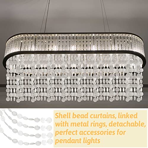 Capiz Shell 10 Feet Round Natural Shell for Wind Chimes Door Curtain Pendant Light Ceiling Light Crafts Garland DIY Hanging Ornaments Jewelry Wedding Home - Image 7