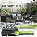 Juskys Polyrattan Sitzgruppe Fort Myers 4 Personen mit 2er Sofa, 2 Stühle, Tisch & Sitzkissen wetterfest schwarz/grau Balkonmöbel Gartenmöbel Set