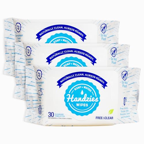 Alcohol-Free Natural Soap and Water Cleansing Towelettes - Free&C...
