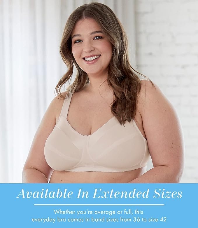 Bestform Womens 5006715 Satin Trim Wireless Cotton Bra with Unlined Cups - Image 6