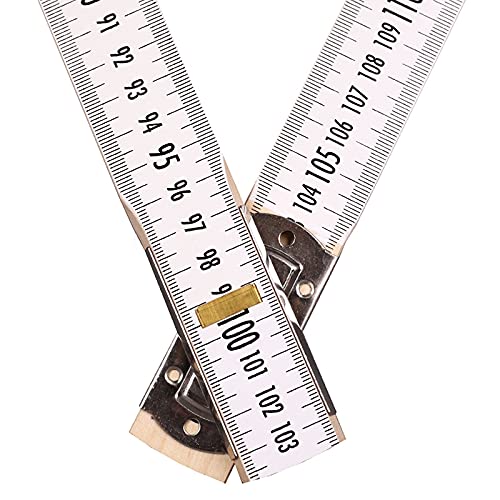 Nivellierzollstock 5 m, (Geometer-Maßstab), Transportlänge 57,5 cm – beide Seiten cm/mm-Teilung