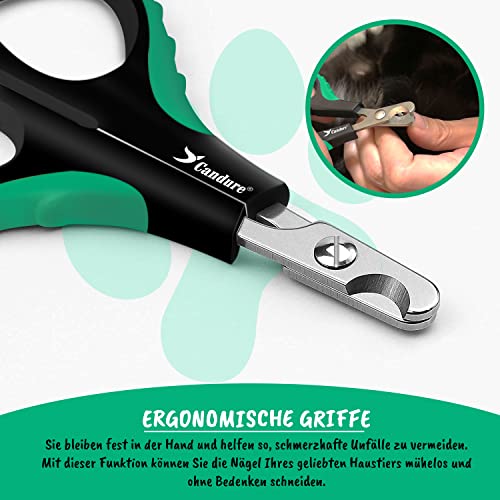 Candure Katzennagelknipser Für Haustiere Fachmann Klauenpflege Katzennagelschere Für Hunde, Kaninchen, Welpe, Ratten- Rostfreier Stahl Klauenschneider Mit Schärfsten Klingen