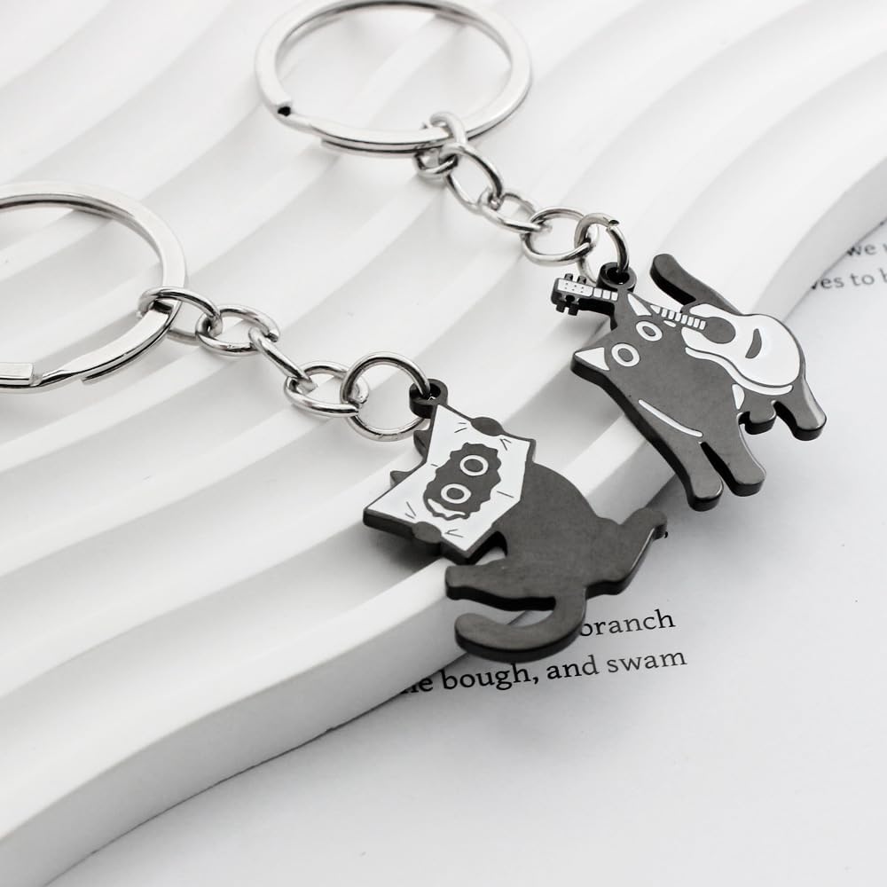 Cat Lover Gifts for Women Men, Cute Black Cat Keychain, Funny Mom Halloween Gifts Christmas Stocking Stuffers image 5