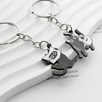 Cat Lover Gifts for Women Men, Cute Black Cat Keychain, Funny Mom Halloween Gifts Christmas Stocking Stuffers