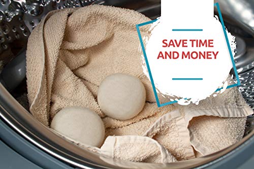 Set Trocknerbälle XL aus Wolle, umweltfreundlich, natürlicher Weichspüler mit hypoallergenem Waschmittel, für empfindliche Haut, 1000 Anwendungen, A+++ Fusselrasierer für Haustiere, Hunde, Katzen - Image 5