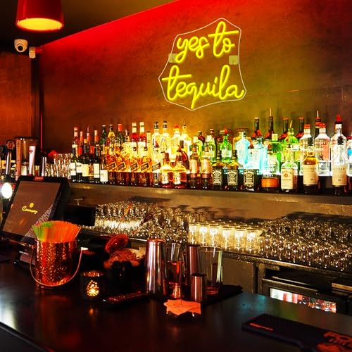 Looklight Yes to Tequila Neon Sign Tequila Led Signs Bar Signs USB Letter Light Up Signs Dimmable Neon Lights for Home Beer Bar Bedroom Restaurant Man Cave Cafe Bistro Club Party - Image 3