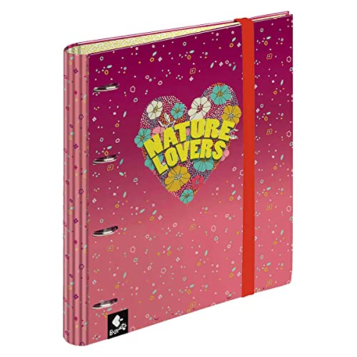 Busquets - Carpeta Anillas Recambio Nature Granate En Oferta Carpeta Anillas Recambio Nature