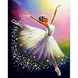 XINYUWZ DIY Ölgemälde nach Zahlen auf Leinwand Tänzerin Malen nach Zahlen Figur Digitale Malerei Wohnkultur AH8 40x50cm ohne Rahmen