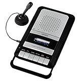 Jensen MCR-100SB Portable Shoe-Box Cassette Recorder/Player & Voice Recorder & Built in Speakers Microphone & Power Adapter Included (Limited Edition Model)