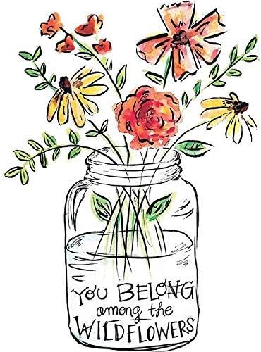 Calcomanía magnética para coche, diseño de flores, 5 pulgadas