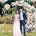 7.2FT Circle Balloon Arch Stand for Floor Round Arch Backdrop Stand for Parties Flower Balloon Arch Frame Kit Flower Gold Metal Arches Backdrop for Birthday Party Wedding Christmas Decorations