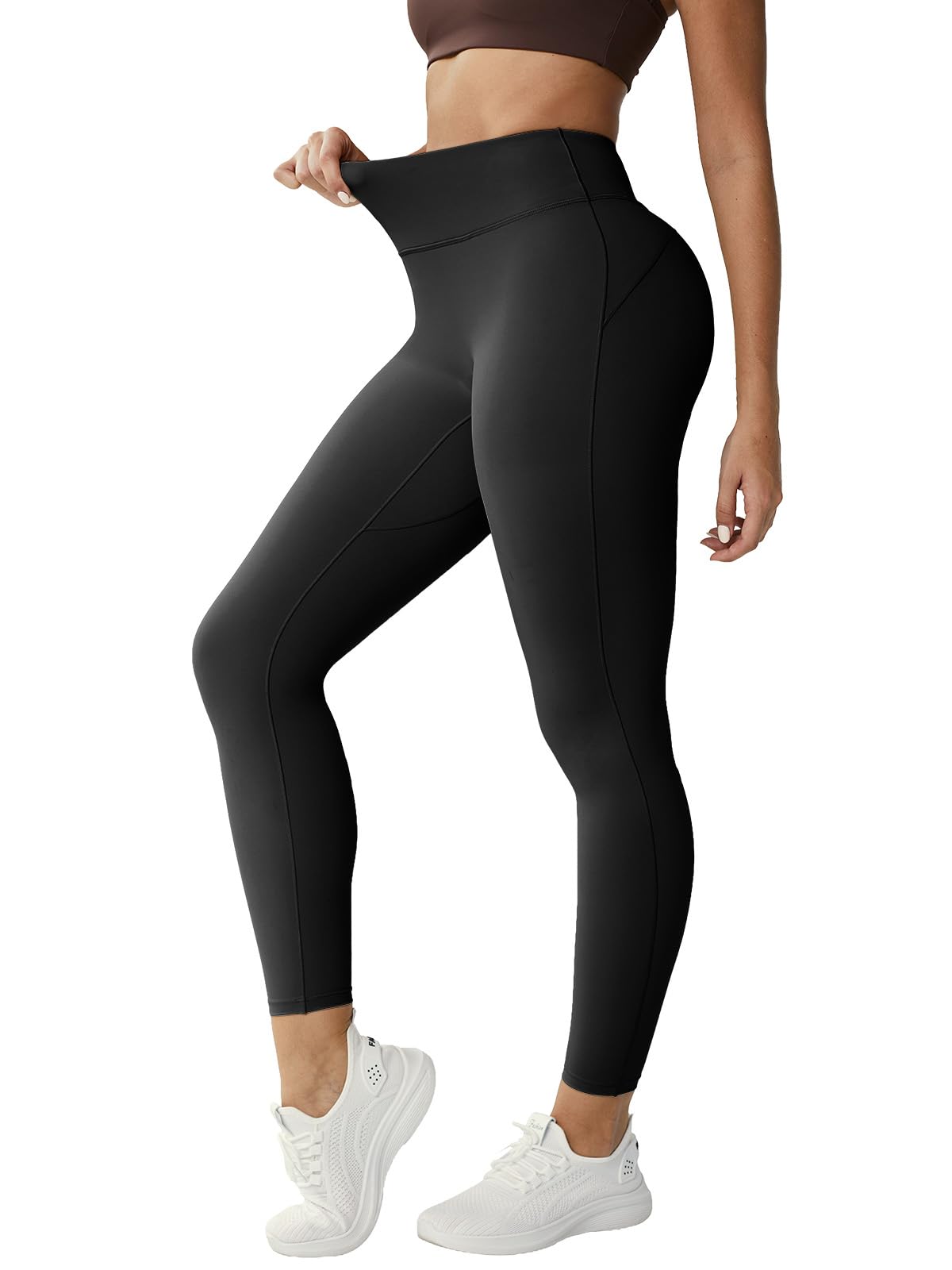 RIOJOY Legging de sport pour femme - Taille haute - Push Up - Opaque - Pour le yoga, le fitness, la gym, l'entraînement