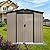 STANSS 4 x 6 FT Outdoor Storage Shed, Large Metal Tool Sheds with Updated Frame Structure and Sliding Doors, Galvanized Steel Garden Shed,Tool Storage She for Backyard Garden Patio Lawn