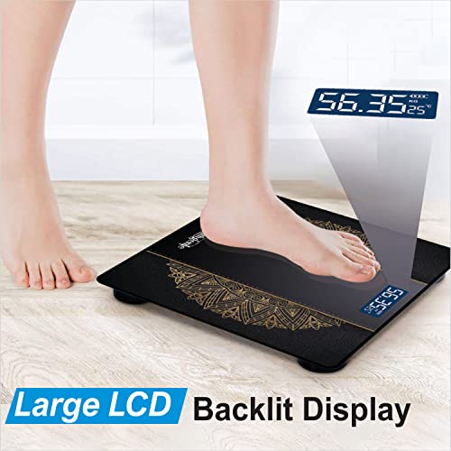 Image of Healthgenie Weight Machine For Body Weight With 3 Yrs Warranty & Thick Tempered Glass Lcd Display Digital Weighing Machine (93 Festive) Hd-221, 940 Grams