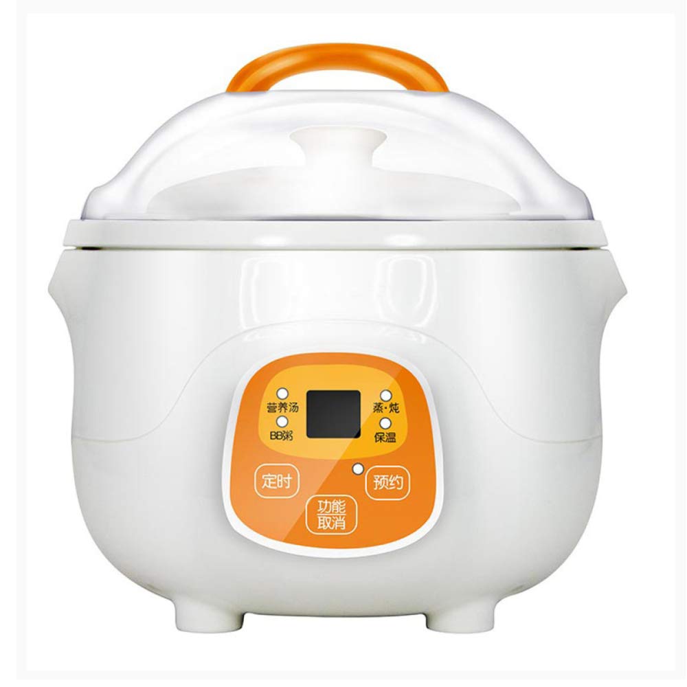 Olla de cocina, olla de estofado eléctrica Olla de cocción lenta de cerámica con tazón de cerámica extraíble fácil de limpiar para hogares pequeños
