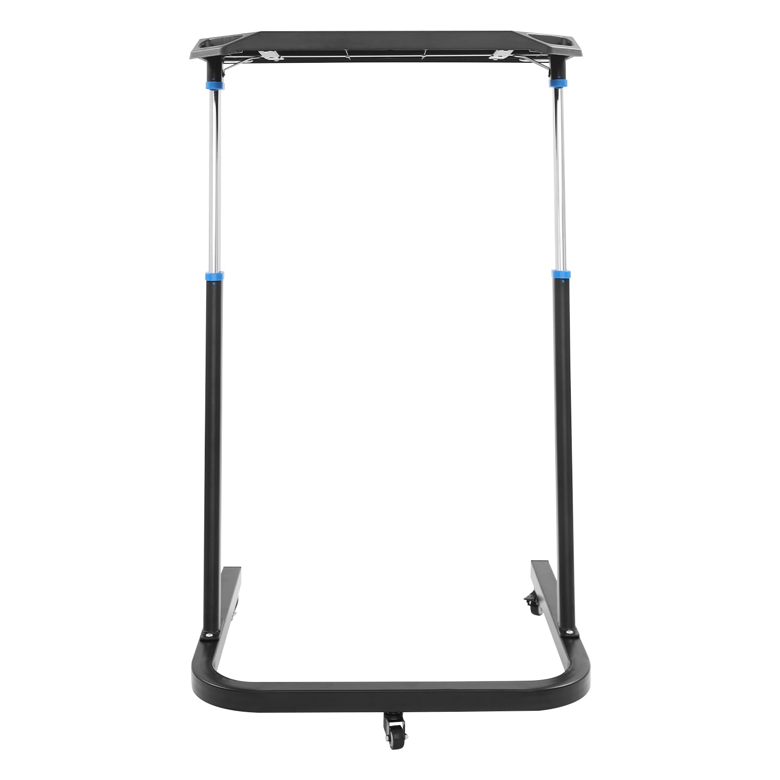 Stół do treningu na kółkach z regulacją wysokości (82-120 cm) – biurko rowerowe do użytku wewnątrz i bieżni, mobilny stolik pod laptopa z 3 rolkami i silikonową matą antypoślizgową, stabilny stół