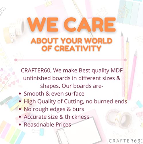 Image of Square MDF Boards for Art and Craft 8 inch-3.5mm Pine Wood Board Unfinished Round MDF Cutouts for Art and Craft for Resin Art, Mandala Art, Pyrography, Painting (8x8 Inch, 5)