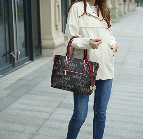 Image of MKF Collection Shoulder Bag for Women Vegan Leather Top Handle Pocketbook Tote Bag Satchel Handbag Purse by Mia K