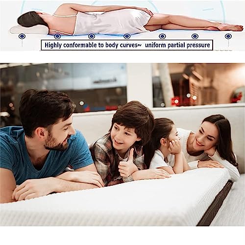 This Natural Latex Mattress, Thick Soft Mattress Topper Portable Relieves Pressure, Organic Latex Mattress Cover,4in,160x190cm(63x75in)