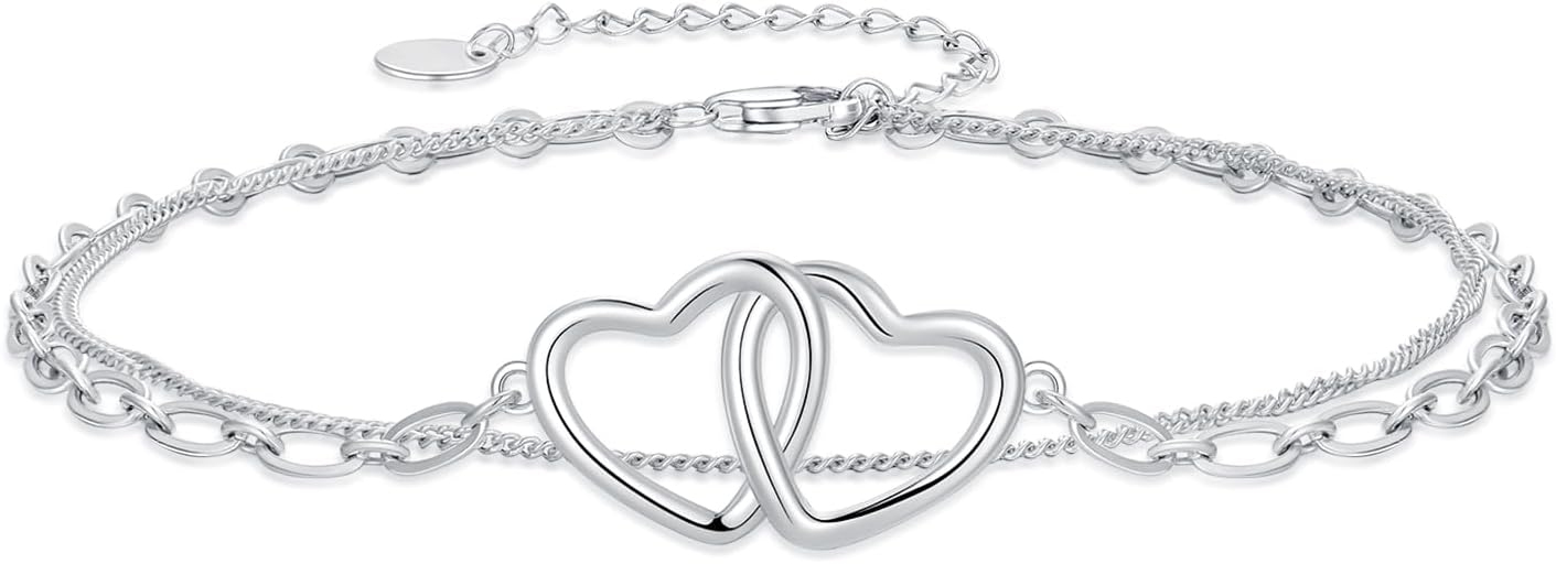 WINNICACA Bracelets Anklets for Women 925 Sterling Silver Adjustable Star Bracelet Elegant Summer Jewelry Christmas Mothers Day Birthday Gifts for Wife Mom Girlfriend
