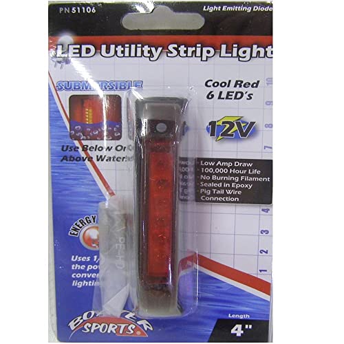 Boatersports Boat LED Utility Trailer Light 1054900 | 4 Inch Red