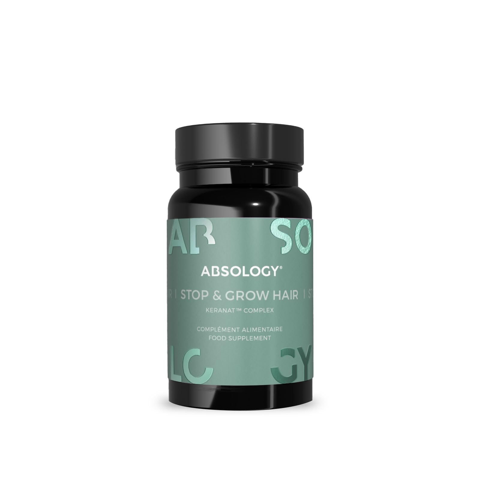 Absology Stop & Grow Hair – Integratore Alimentare - Aiuta contro la Caduta dei Capelli, Stimola la Crescita - Uomo e Donna - Complex KeranatTM, Biotina, Ferro, Estratto di Carciofo - 60 Capsule
