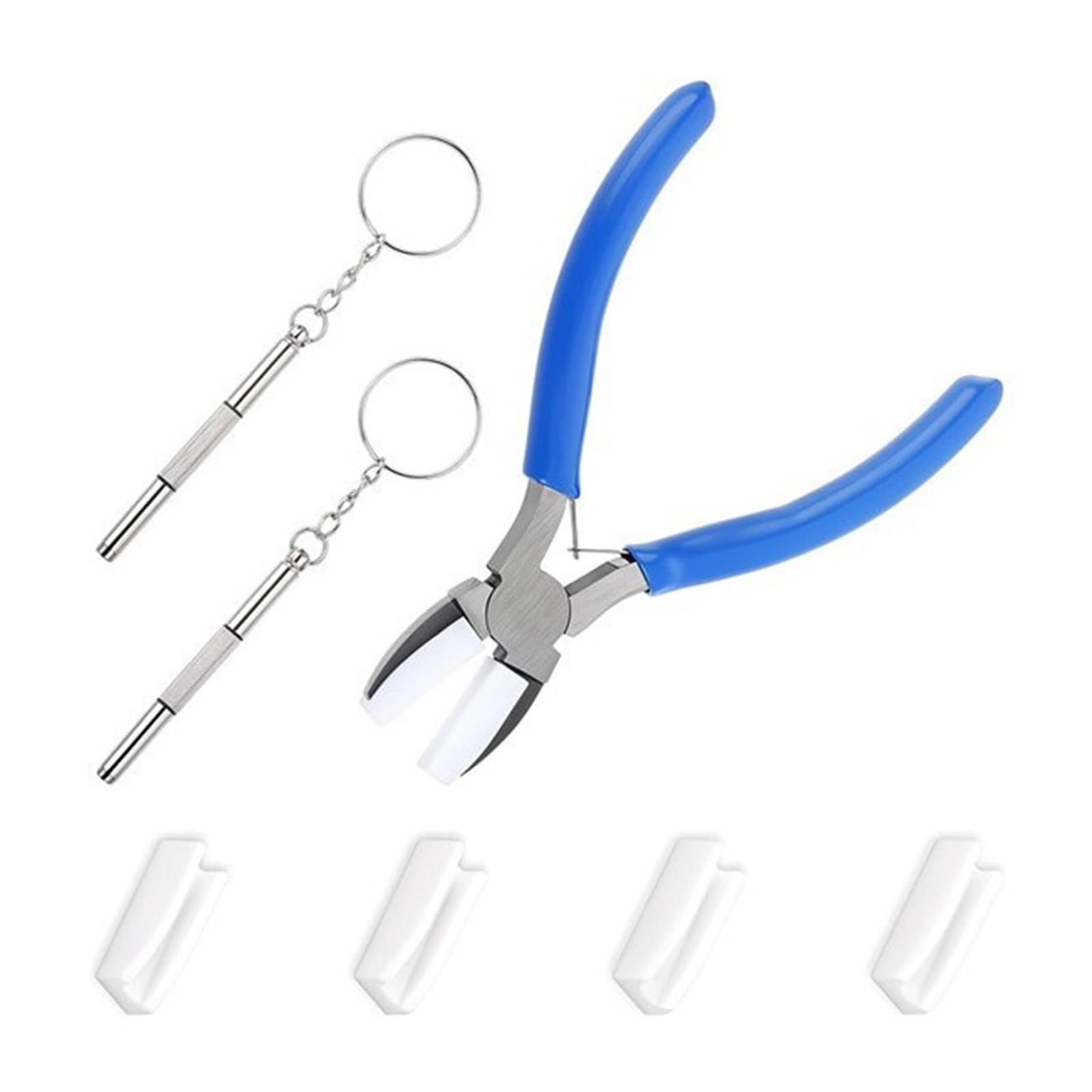 Msioytog Multicolor Miniature Nylon Jaw Pliers With Replacement Tips And Screwdriver Professional Jewelry Pliers Wire Wrapping Tool Nylon Jaw