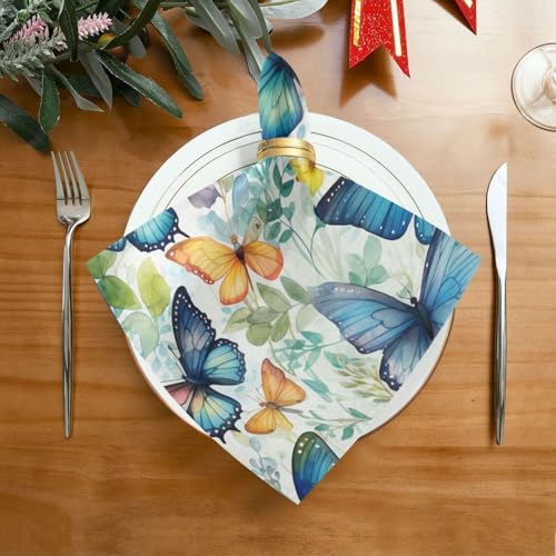 Servilletas de Tela Butterfly Multicolor Pack x6 20x20 in miniatura 3