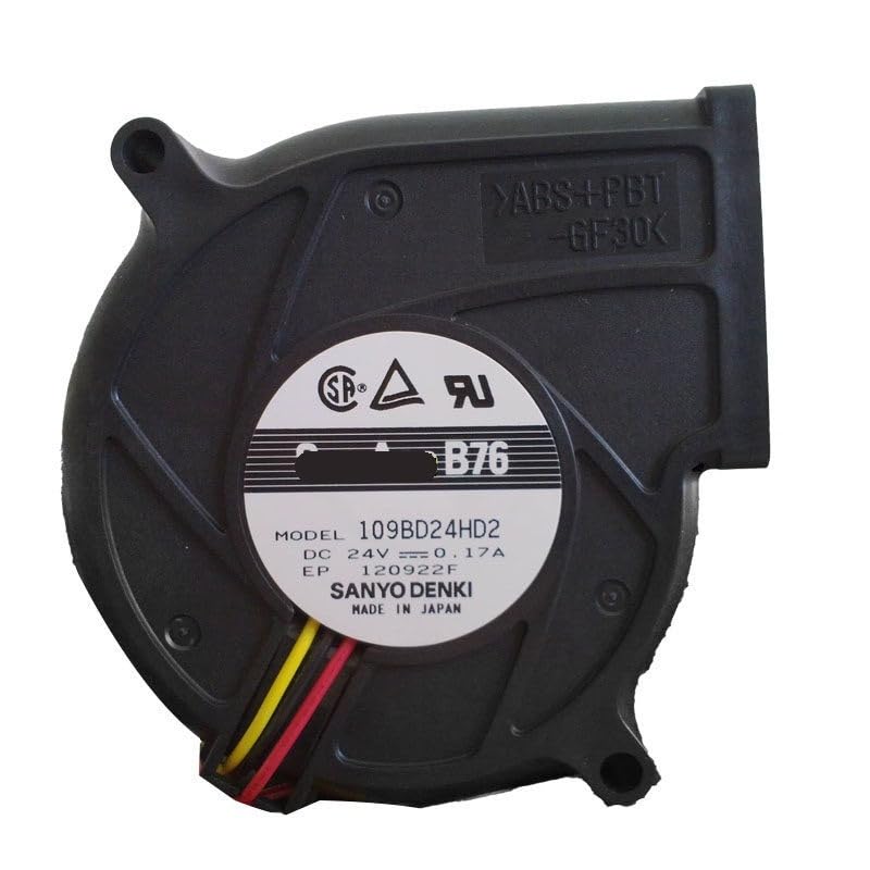 109BD24HD2 75mm 7530 DC 24V 0.17A Turbo Centrifugal Blower Fan for Industrial Electronics