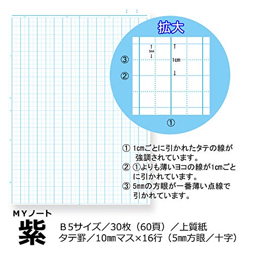 Amazon | MYノート5冊セット（紫／タテ／国語用）【学校の先生が薦める