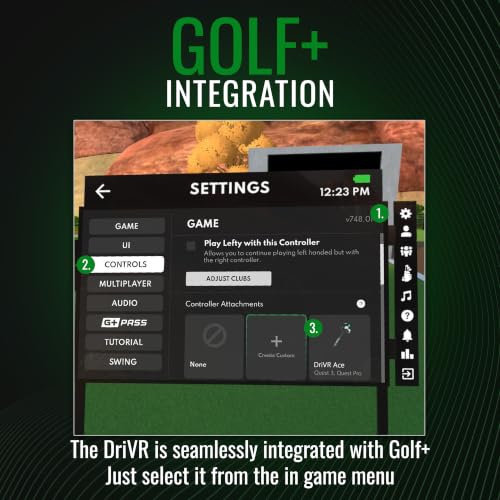 Image of DeadEyeVR - DriVR Ace - Golf Club for Quest - Realistic VR Golf Simulator Handle - Weighted VR Golf Club Grip for Enhanced Play