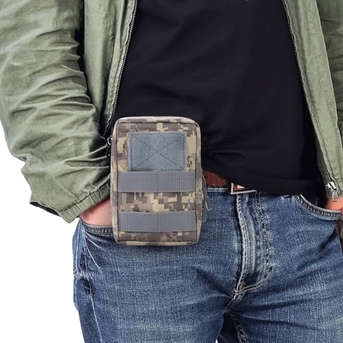 Bolsas Molle tácticas para evitar la pérdida de accesorios con riñonera compacta EDC ACU 5