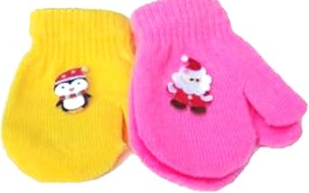 Set Two Pairs Stretch Magic Mittens for Infants Ages 6-24 Months