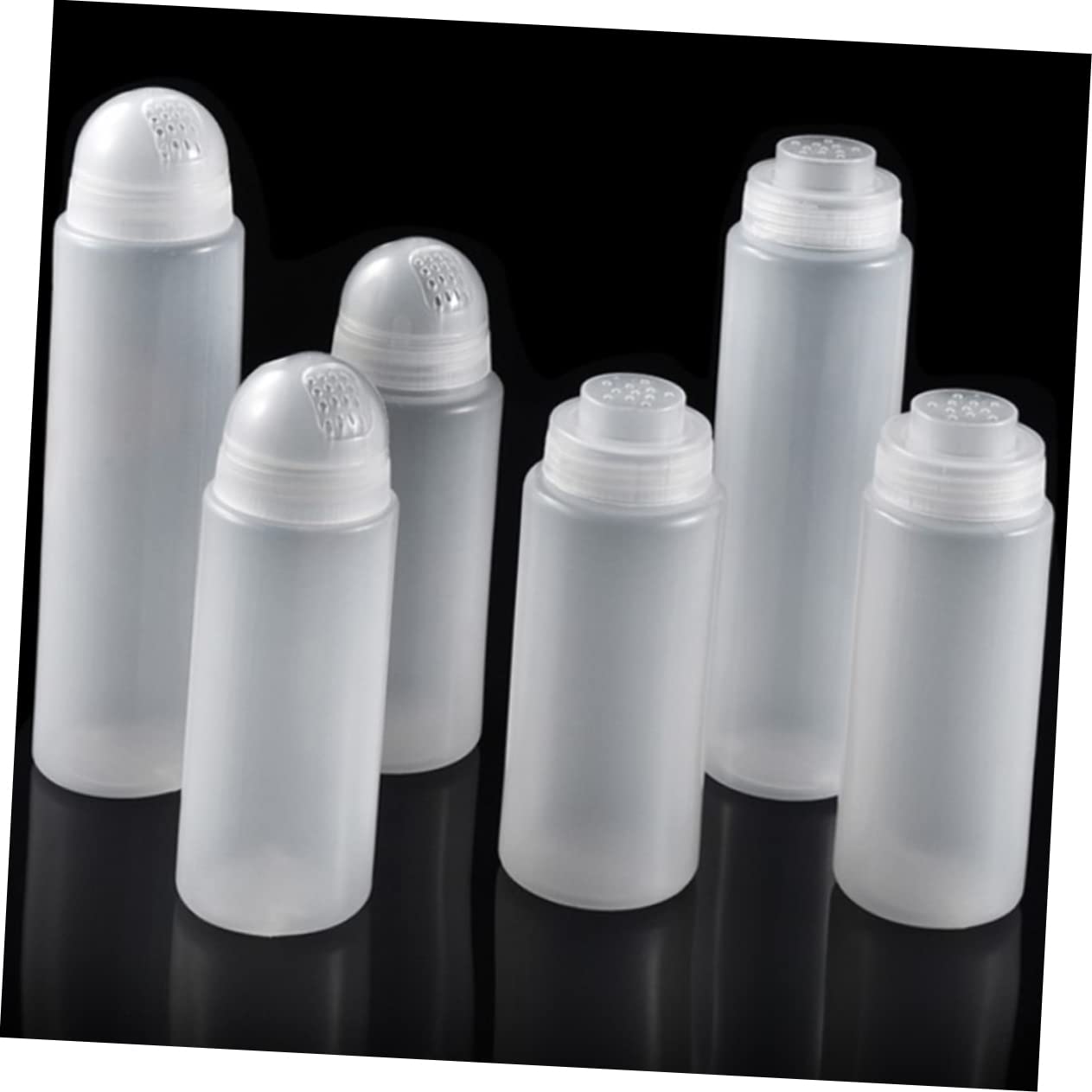 UTHCLO 4pcs Pe Plastic Condiment Bottles Spice Sifter Salt Pepper Containers Kitchen Seasoning Jars