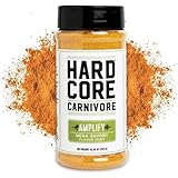 Hardcore Carnivore Amplify - Mega Savory Flavor Dust Seasoning (10.5 oz Shaker) Umami -Packed, All -Purpose Texas-Made Blend for Meat, Veggies and More