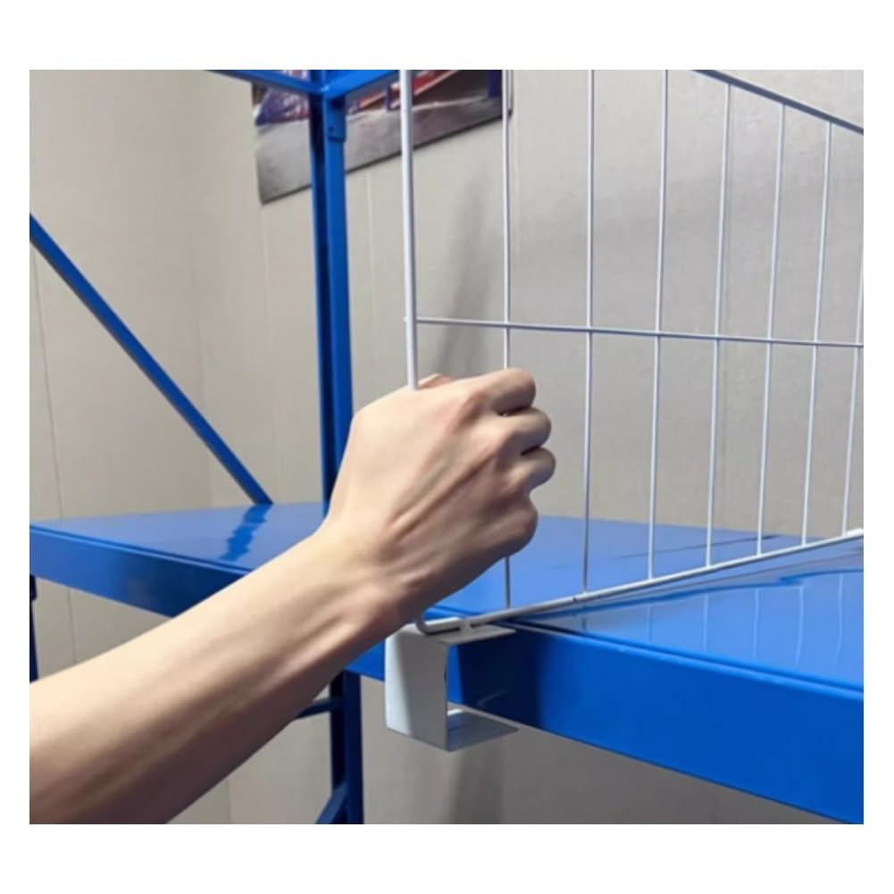 Confezione da 10 divisori bianchi in acciaio per scaffali, separatori per magazzini di fabbriche e nizzazioni domestiche (50 x 40 cm, 53 mm)