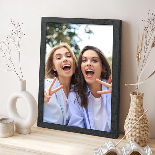 Image of upsimples 8x12 Picture Frame, Wall Gallery Photo Frames with Engineered Wood, Black 1 Pack