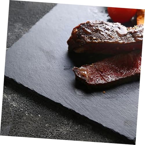 Plato para sushi y postre SOLUSTRE de pizarra negro miniatura 7