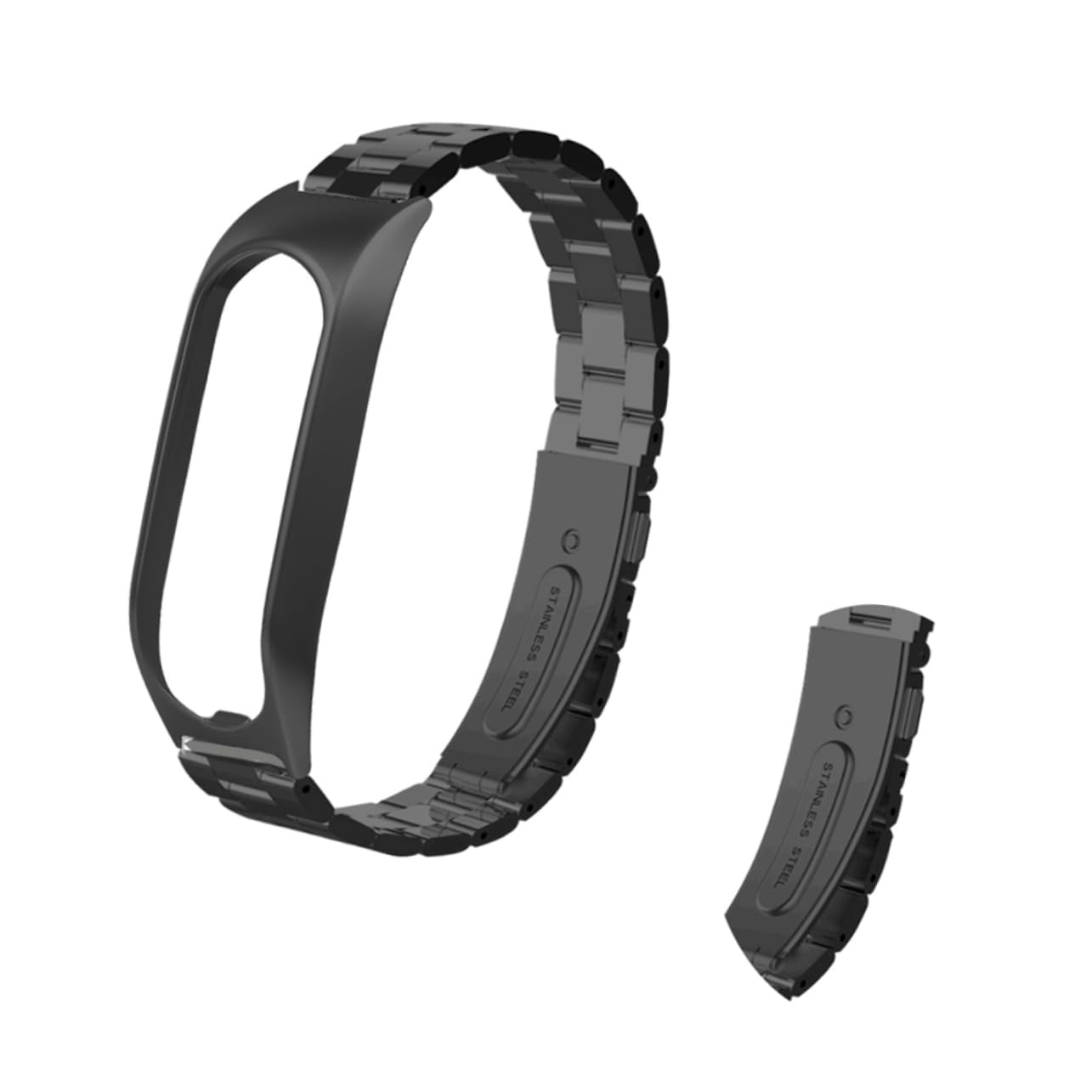 Mikikit 2stücke Ersatzarmband Aus Edelstahl Für Touch Robustes Ergonomisches Design Für Fitnessuhren Kompatibel Mit Touch Cardio Eleganter Stil Für Männer Und Frauen Schwarz