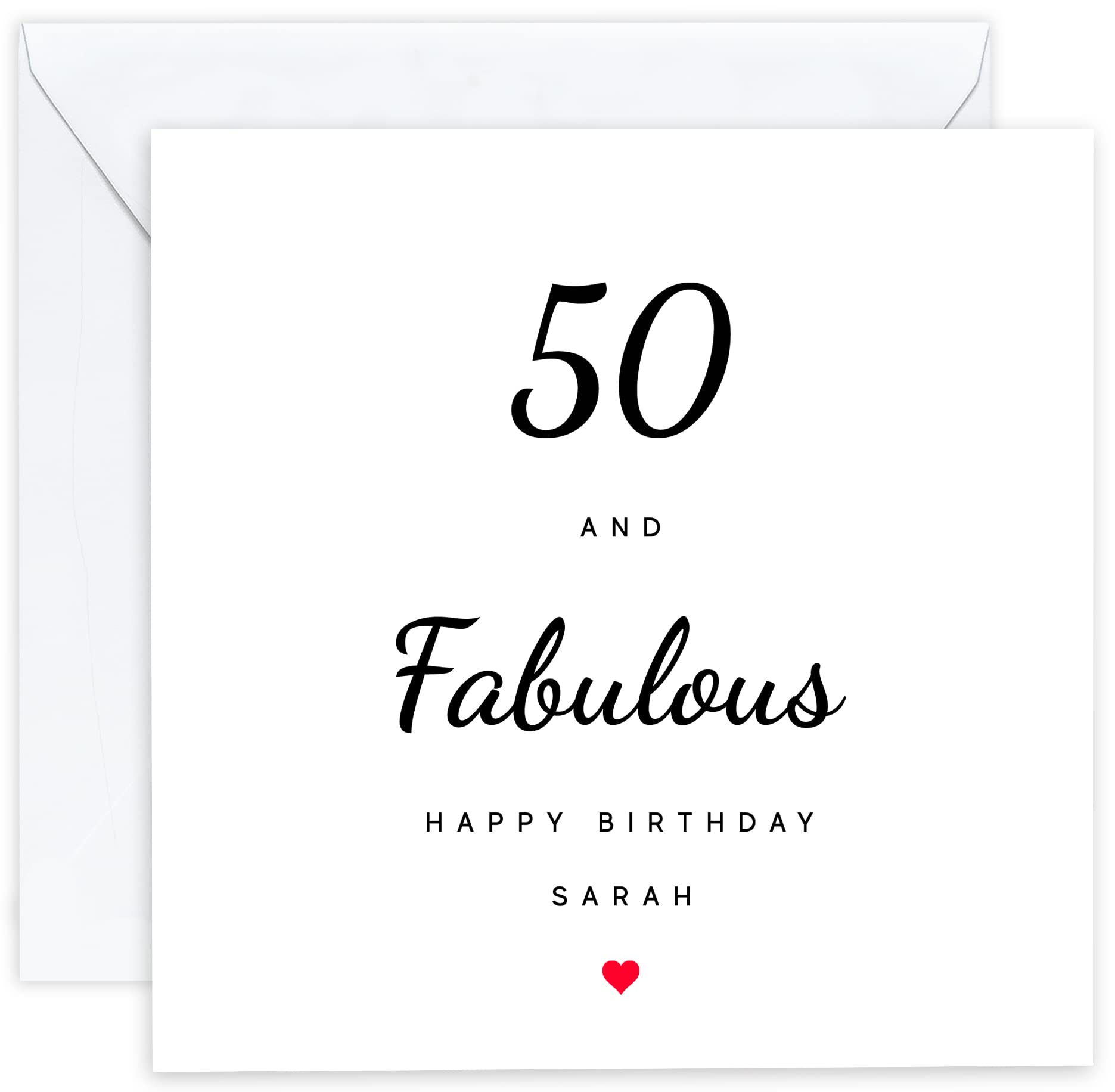 Personalised 50th Birthday Card - Fiftieth Birthday Card for 50 Year Old Women Mum Mother Gran Nan Grandmother Sister Wife Woman Nanny Friend Her (Age 50) โ image 1
