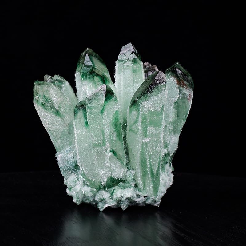 Cuarzo verde natural en columna de 500g para decoración exclusiva