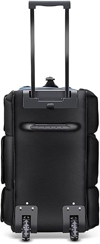 Miniatura 7 de Bolsa de herramientas rodante de 22 pulgadas, con mango telescópico ajustable, bolsa de herramientas con ruedas, 15 bolsillos, verdenegro, adecuada