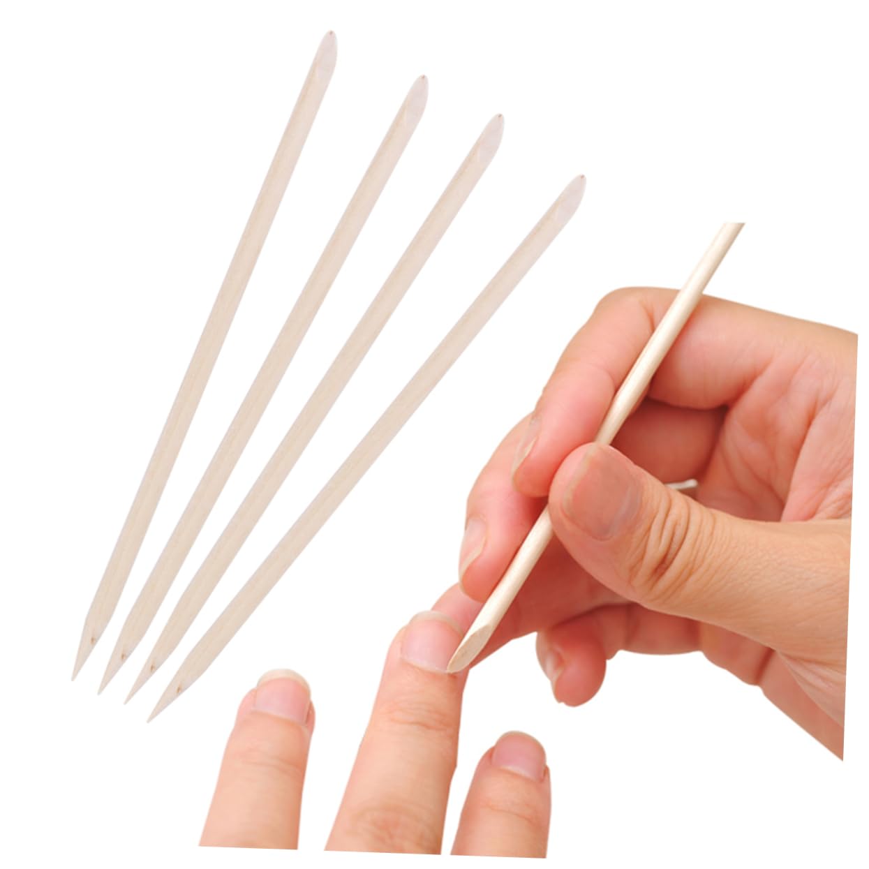 Healeved 1000piezas Palitos De Madera De Naranja Para Manicura Empujador De Cutículas Duradero y Multifuncional Para Arte De Uñas y Limpieza De Esmalte