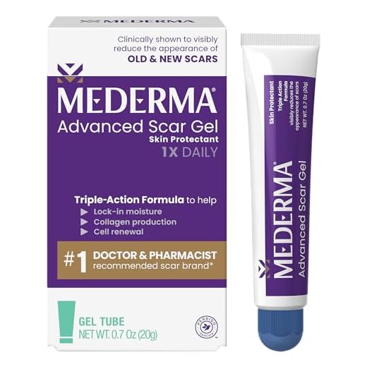 Mederma Advanced Scar Gel, trata cicatrizes antigas e novas, reduz a aparência de cicatrizes de acne, pontos, queimaduras e mais, 20 g