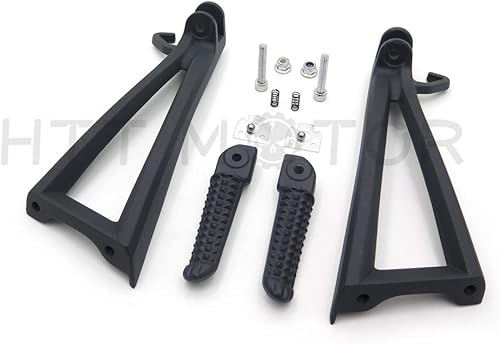 Miniatura 2 de HTTMT Reposapiés y soporte para pie de pasajero trasero negro compatible con Yamah YZF-R6 2006-2014