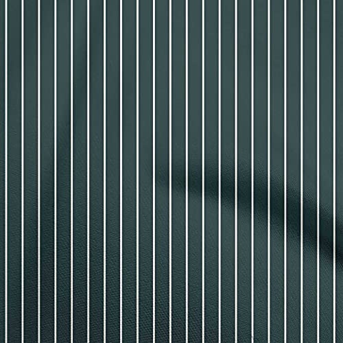 oneOone Polyester Spandex Dark Teal Blue Fabric Stripes Fabric for Sewing Printed Craft Materialby The Yard 56 Inch Wide