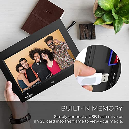 Image of Miracle Digital 10 inch Digital Picture Frame IPS HD Screen with 8GB Storage & 2GB RAM, 180 Wide View, Auto Rotate, Play Video & Music, Support SD Card /USB, Remote, Slideshow Display