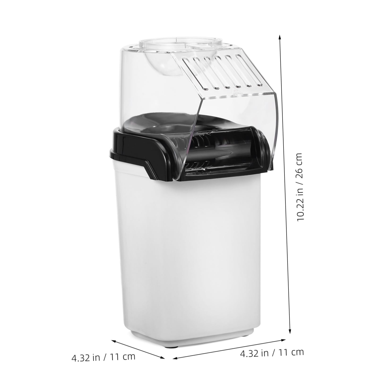 PRETYZOOM Popcorn Maker Electric Hot Air Popcorn Machine Easy to Use Space-Saving Measuring Cup Lid for Parties