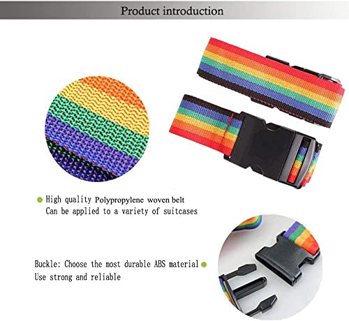 Suitcase Strap, Set of 4 Luggage Straps, Suitcase Strap, Cross Luggage Straps, Adjustable Suitcase Luggage Straps, Suitcase Straps with Buckle, Luggage Strap - Image 4